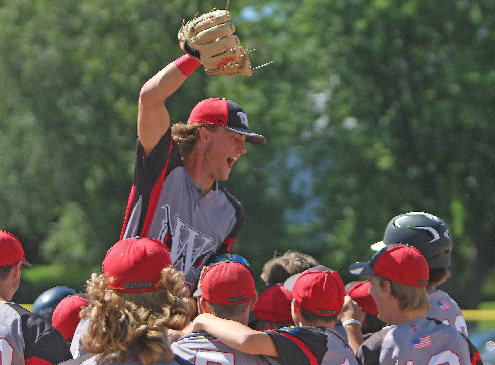 Reece Homan, Waupun Legion Baseball Team Celebrate Class A State Title